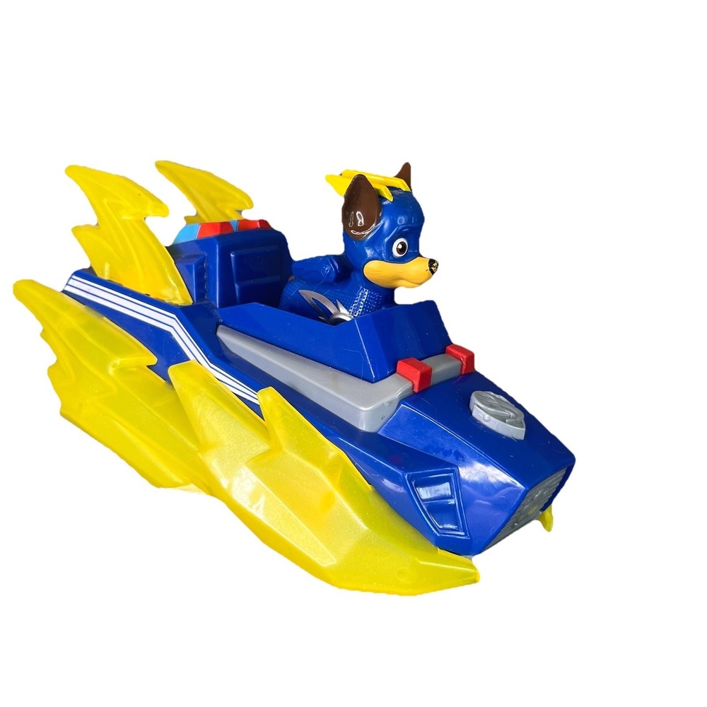 PAW Patrol, Mighty Pups Charged Up Chase Deluxe Vehicle & Figure Lights & Sounds